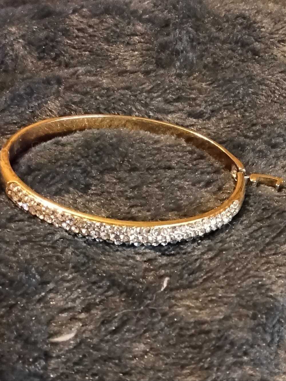 Gold-Tone Pavé Crystal Bangle Bracelet - Women Jewelry
